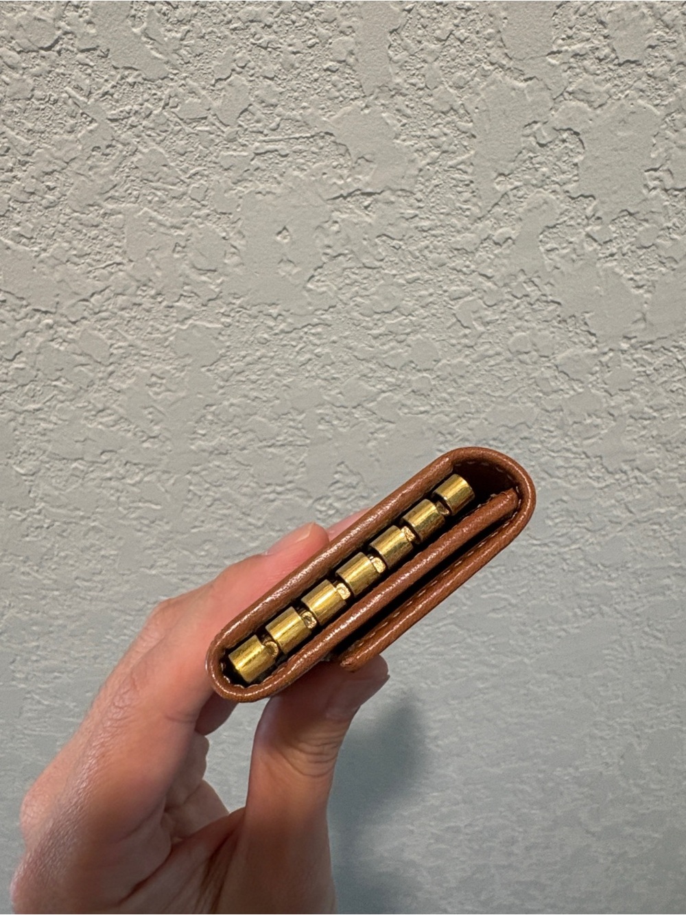 Celine Beige Canvas & Brown Leather Key Card Holder - Picture 7 of 13